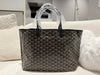 GOYARD SAINT LOUIS PM TOTE BAG GOYARD LINE CANVAS BLACK