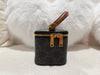 Celine top handle mini vanity case with strap triomphe canvas brown