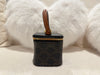 Celine top handle mini vanity case with strap triomphe canvas brown