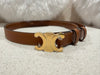 CELINE SMALL TRIOMPHE BELT IN LEATHER TAN 90cm