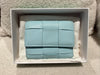 Bottega Veneta Intreccio Fold Zip Wallet Lambskin Light Blue