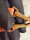 Celine top handle mini vanity case with strap triomphe canvas brown