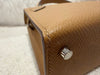 HERMES MINI KELLY II EPSOM BISCUIT PHW STAMP K