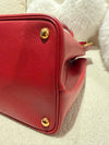 Prada double Saffiano Cuir bag Leather Red