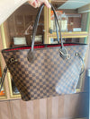 LOUIS VUITTON Neverfull MM Damier Ebene Canvas