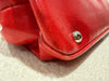 MIU MIU RED CALF GLAZED LEATHER TOP HANDLE TOTE BAG