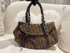 Dior Brown Diorissimo Coated Canvas and Leather Flap Romantique Satchel