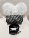 DIOR MESSENGER ROLLER BAG Blue DIOR Oblique Embroidery