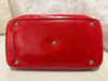 MIU MIU RED CALF GLAZED LEATHER TOP HANDLE TOTE BAG