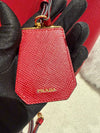 Prada double Saffiano Cuir bag Leather Red