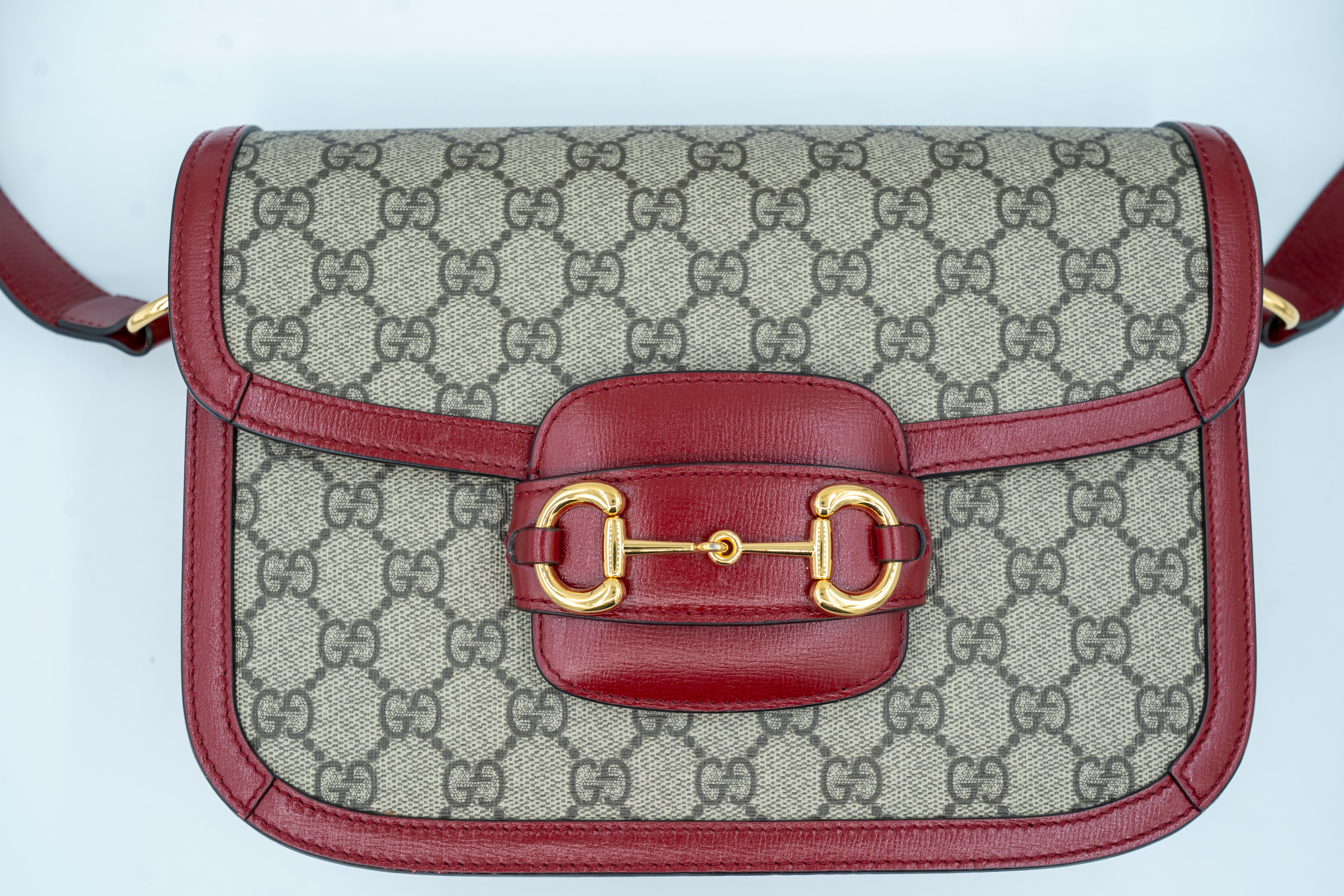 Gucci 1955 Horsebit Red Shoulder Bag