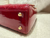 DIOR MINI LADY DIOR PATENT LEATHER RED