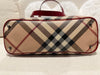 Burberry Red Patent Leather Supernova Check Coated Canvas Regent Tote Bag