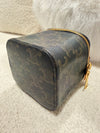 Celine top handle mini vanity case with strap triomphe canvas brown