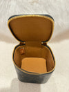 Celine top handle mini vanity case with strap triomphe canvas brown