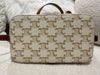 Celine Teen Cabas De France White Triomphe Calfskin Canvas