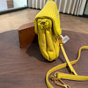 Miu Miu Yellow Leather Matelassé Flap Crossbody Shoulder Bag