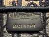 DIOR Medium Book Tote Blue Dior Oblique Embroidery