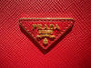 Prada double Saffiano Cuir bag Leather Red