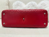 DIOR LARGE LADY DIOR LAMBSKIN BAG IN HOT RED