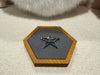 Chanel Star CC Logo Brooch Crystal Light Blue With Ruthenium Hardware