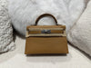 HERMES MINI KELLY II EPSOM BISCUIT PHW STAMP K