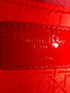 DIOR MINI LADY DIOR PATENT LEATHER RED