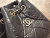 Chanel Small Gabrielle Backpack Calfskin BLACK Multicolour Hardware (Microchip)