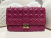 DIOR Miss Dior Flap Cannage Leather Handbag Purple