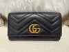 GUCCI Black Leather GG Marmont Wallet