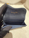 DIOR SADDLE FLAP CARD HOLDER OBLIQUE CANVAS BLUE