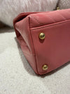 Chanel medium coco handle calfskin / lizard handle pink
