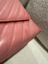 Chanel medium coco handle calfskin / lizard handle pink