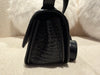 Balenciaga Gossip shoulder bag croc-embossed calfskin black