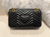 Gucci Medium GG Marmont shoulder Bag Calfskin Black