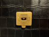 Balenciaga Gossip shoulder bag croc-embossed calfskin black
