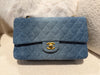 Chanel MEDIUM Classic Double Flap Bag Denim (MICROCHIP)