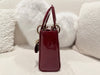 DIOR MINI LADY PATENT LEATHER RED
