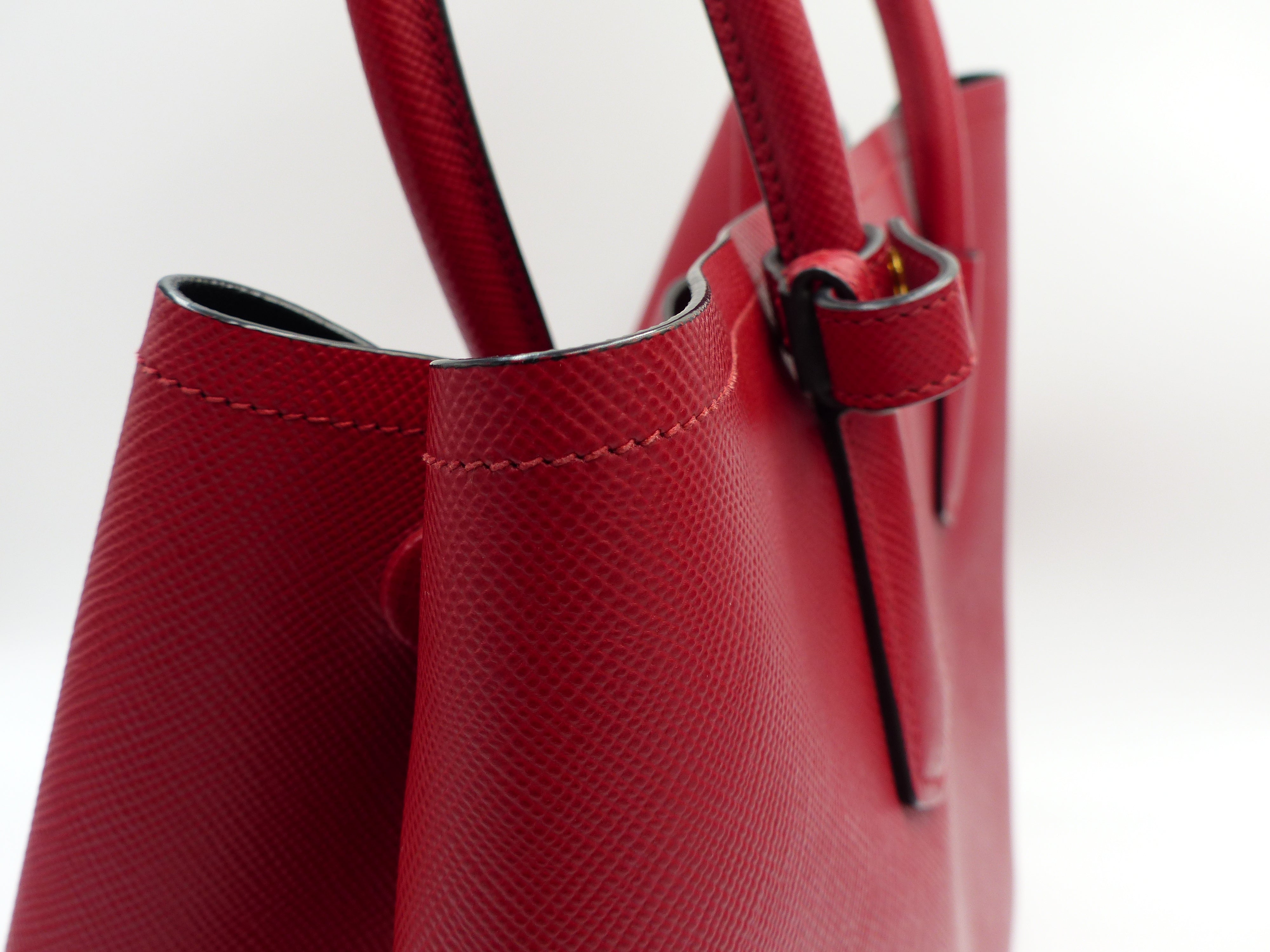 Prada red interior 2025 bag