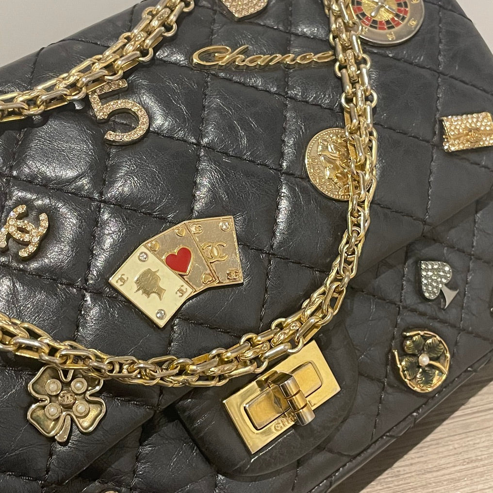 CHANEL MEDIUM 2.55 REISSUE FLAP BAG LUCKY CHARMS CASINO LIMITED